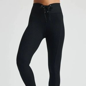 Small “Year of Ours” Black Football Leggings